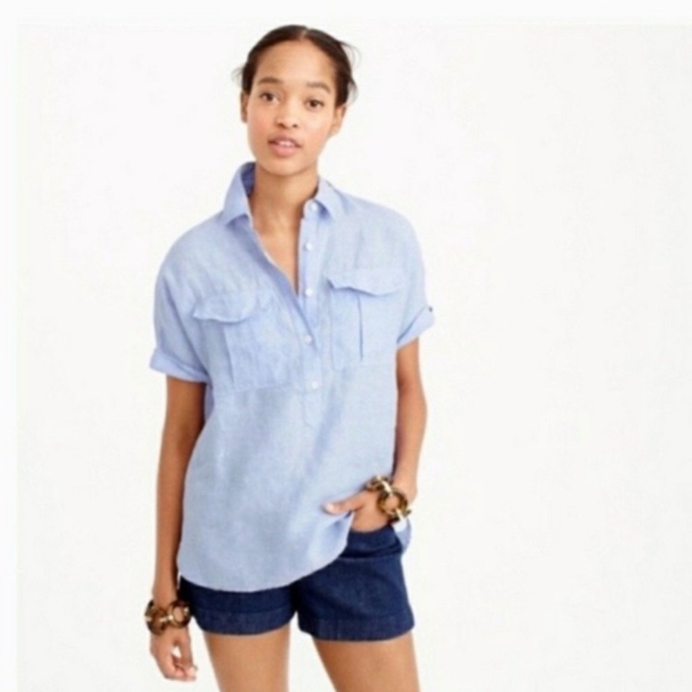 Baird McNutt Irish Linen for JCrew Popover Shirt